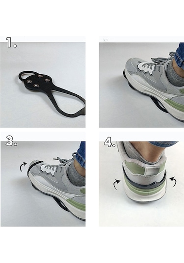 Konesam Motorcycle Spor Ayakkabı Koruması - Çakmak Taşı Özellikli Topuk Koruması, 4 Adet Alyuminyum Çakmak Taşı İle Tek Adet