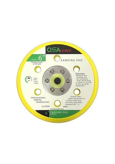 Osaka Polisaj Tabanı OSA-C150 150 MM Cırtlı 6 Delikli Taban
