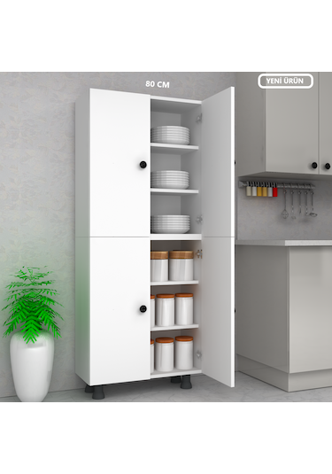 Çok Amaçlı Dolap 80 Cm Mutfak Kiler Banyo Dolabı