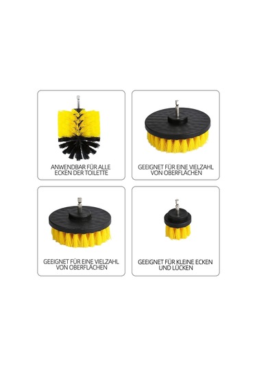 4'lü Fırça Aparatı Şarj Edilebilir Temizleme Fırçası Seti