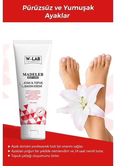 W-Lab Cosmetics Ayak Ve Topuk Bakım Kremi 100 ML