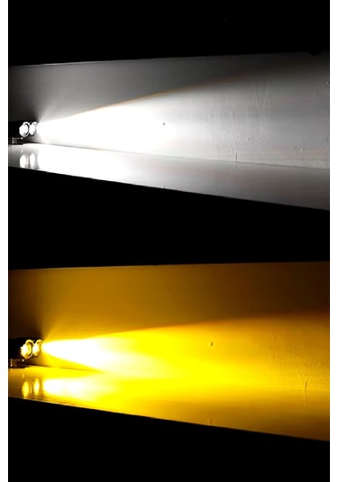 Çift Renk Sarı Beyaz 60 Watt Motosiklet Atv Off Road Led Lamba