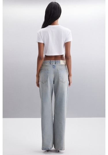 MORAN  Kadın %100 Pamuk Beyaz - Siyah Baskılı T-Shirt