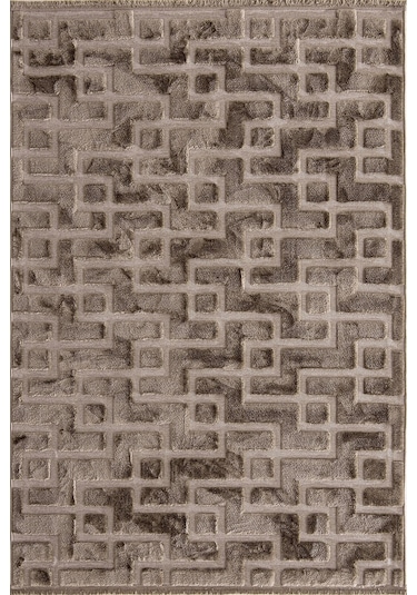 Çam Halı İndus 8005 Vizon Enti Halı Yumuşak Tuşeli Modern Halı