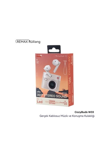 Retro Kamera Şekli Yarı Kulağa Bluetooth Kulaklık