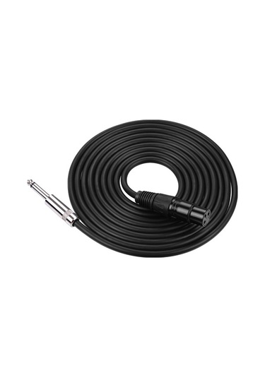 Profesyonel Ses Kablosu: Ggiant Xlr Dişi - 1/4 Ts Mono Gürültü Azaltmalı 5m Mikrofon Kablosu