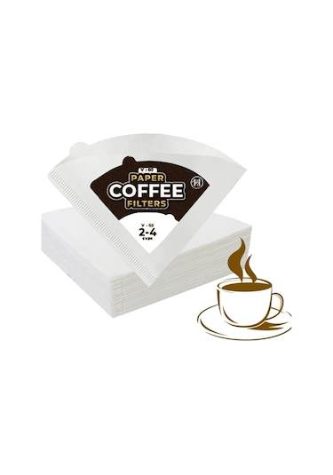 Ruicoo "v60 Kahve Filtre Kağıdı - 100 Adet, Premium Aromalı, Çevre Dostu, Kolay Kullanım" Beyaz