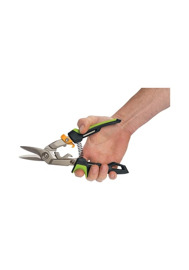Fiskars 1027208 Powergear Metal Levha Makası - Sağ Kesim