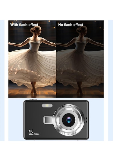 4k Dijital Kamera Vlogging Kamera İçin Kompakt Cep Kamera Vintage Dijital Seyahat Kamera