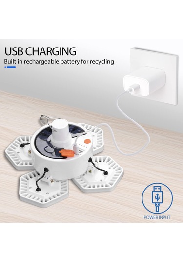 Lekaufen 169 Uzaktan Kumandalı Led Solar Kamp Lambası, 360 Siyah