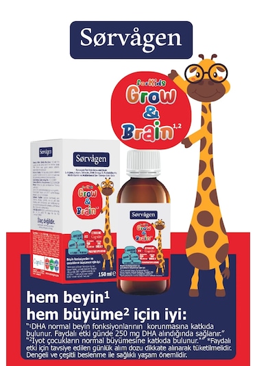 Sorvagen Grow & Brain Takviye Edici Gıda 150 ML