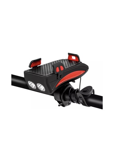 Xbyc-6139 Bisiklet 400 Lümen Ön Far Zil Telefon Tutucu Mavi Gri - Siyah