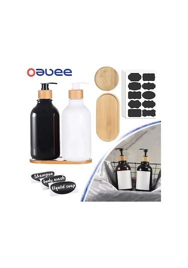 12 Adet Siyah Sticker-sabunluk Buzlu Doldurulabilir Şampuan Pompası Şişe Sabun Losyon Kabı Sabun Pompası El Yıkama Banyo Aksesuarları Setleri