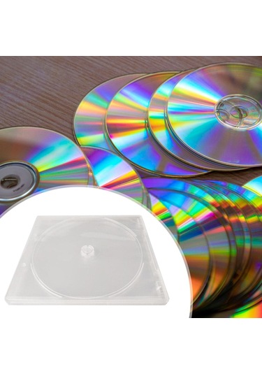 Suntek 10 Adet Temizle Cd Kutuları Koruması Taşınabilir Su