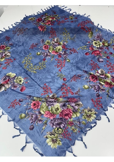 Sökme Boncuklu Pamuk Yazma - 05650 İndigo