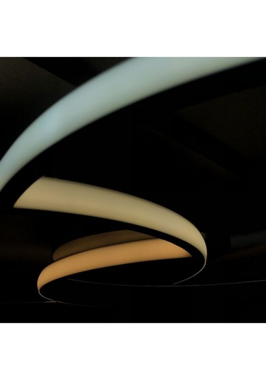 Tavan Led Avize Snow 3x40cm Plafonyer Siyah - Sarı