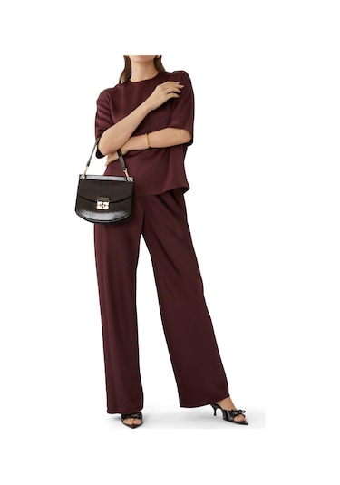 Vince Saten Şort Pantolon Bordo