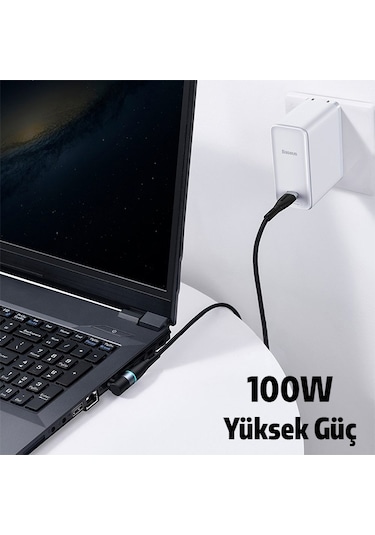 Baseus Zinc Manyetik Type-C To Dc Round (4.0X1.7Mm) Lenovo Uyumlu Lapto