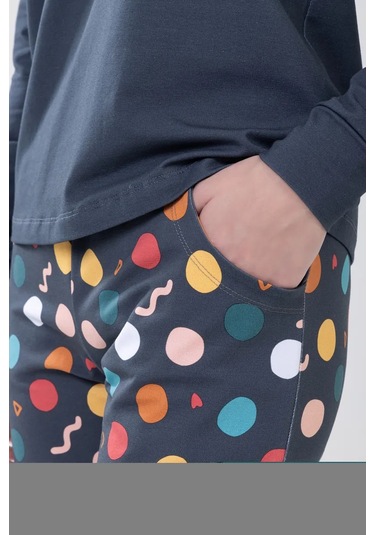 Baykar Kız Çocuklar İçin Pantolonlu Pijama 313436571 Mavi