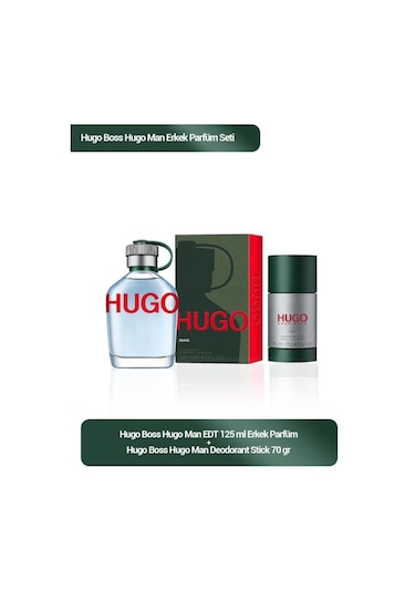 Hugo Boss Hugo Erkek Parfum EDT 125 ML Stick Deodorant 70 G Fiyatlar ve Ozellikleri