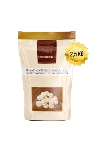 Cocomeks Beyaz Konfiseri Para Pul Çikolata 2.5kg