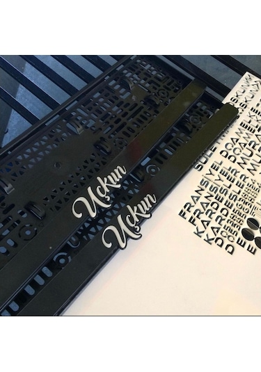 Appcity 2 Adet Isminize Özel 3 Boyutlu Plakalik (3D Çıkıntılı) 325499138