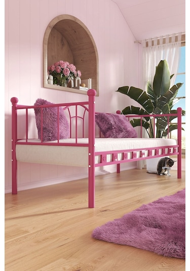 Argimo Kamelya Pembe Sedir Metal Karyola 90x190