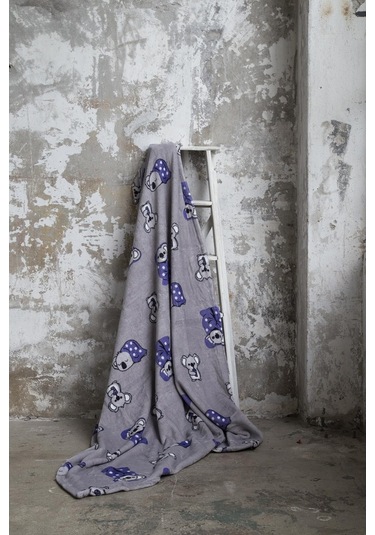 Dolce Bonita Home Wellsoft Tek Kişilik Battaniye Koala Bear Mor