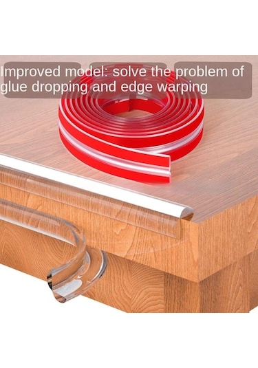 2m Masa Kenar Koruma Mobilya Köşe Koruyucu Şerit Kendinden Yapışkanlı Şeffaf Çocuklar Çarpışmaya Dayanıklı Yumuşak Tampon Bebek Güvenliği Çok Renkli