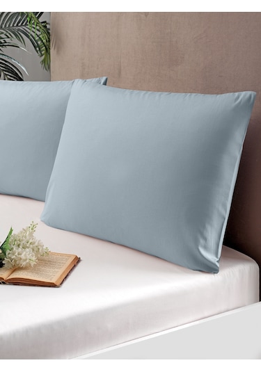 Pierre Cardin 2'li Pamuk Saten Yastık Kılıfı Gri