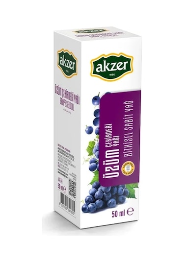Akzer Üzüm Çekirdeği Yağı 50 ML