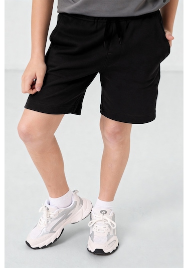 Tommylife Siyah Standart Fit Basic Erkek Çocuk Şort - 11284 Siyah