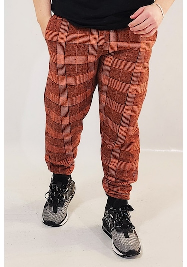 Wingetstar Ekose Manşetli Erkek Eşofman Altı Kiremit