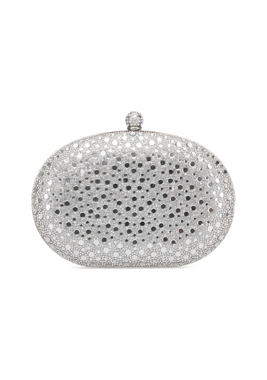 Guja 25kc1288 Kadın Taşlı Kutu Abiye Çanta Gümüş Gümüş