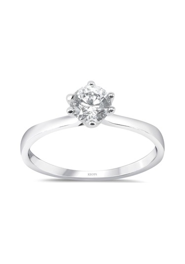 0.50 Karat E Renk Pırlanta Vintage Tektaş Yüzük - Hrd Sertifikalı