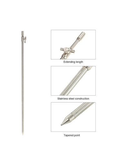 Artfulabode Uzatılabilir Tripodu Sazan Paslanmaz Olta İçin Desteği Desteği Çelik Bankası Bankası Balık Balık Ayarlanabilir Avı Avı Alarm Açık 55-100cm Zs