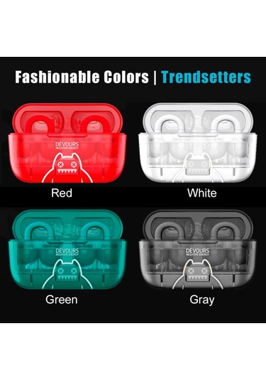 Yeşil Renkli Spor Kulağa Takılan Açık Tipli Headphone, Qingcheng Devil Cat Kolaborasyon Serisi