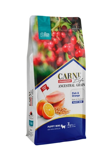 Carni Life Cranberry Ancestral Grain Fish & Orange Puppy Yavru Köpek Maması 7 KG