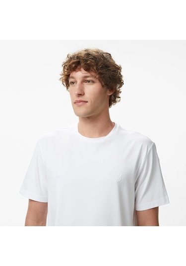 Nautica Regular Fit Erkek T-shirt V65361t Beyaz