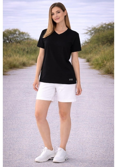 Alexandergardi Alexandergardı V Yaka T-shirt Siyah