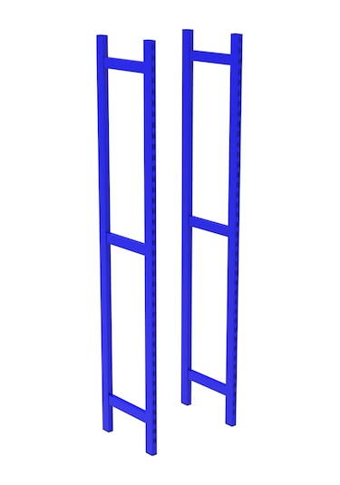 2 Adet Depo Rafı Hafif Rack Ayak Mavi-60x200-1.50 Mm Mavi