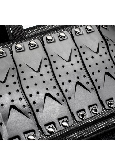 Çocuk Göğüs Arka Koruyucu Yelek Dişli Çocuk Motosiklet L Beden Siyah