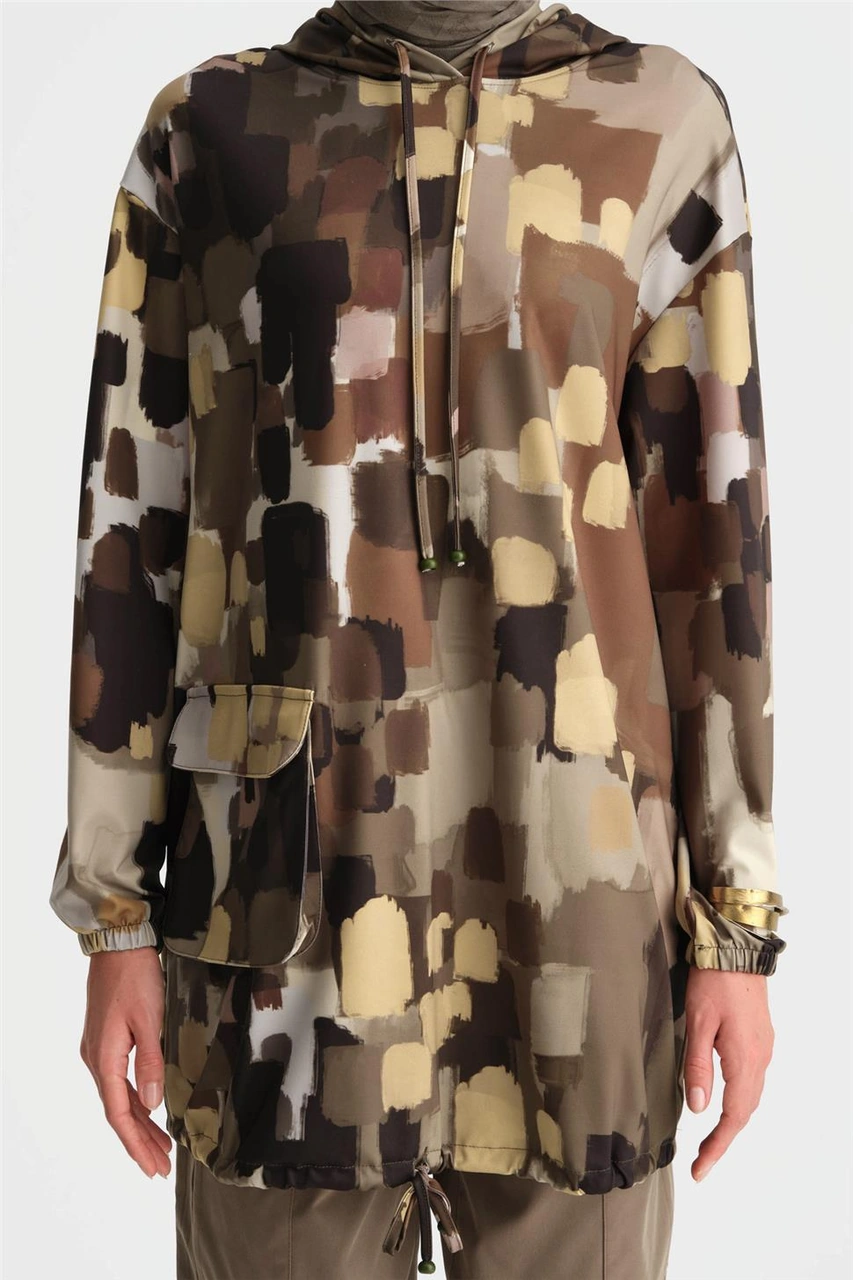 Armine Baskılı Scuba Sweat 25k4307 Yeşil Yeşil