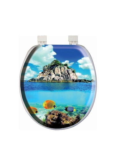 Softy Classic Desenli Yumuşak Klozet Kapağı Beyaz 8691580020056