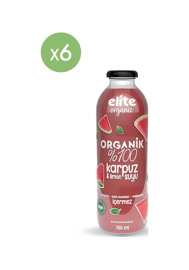 6'lı Organik %100 Karpuz & Limon Suyu 700 Ml