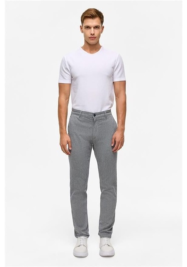 Lacivert Slim Armürlü Pantolon Lacivert