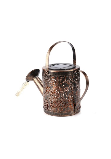 Homyl Led Sulama Teneke Işık Güneş Enerjili Açık Bahçe Bronz