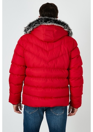Buratti Slim Fit Suni Kürklü Peluş Astarlı Çıkarılabilir Kapüşonlu Şişme Erkek Mont 5761080 B Kırmızı Buratti Slim Fit Suni Kürklü Peluş Astarlı Çıkarılabilir Kapüşonlu Şişme Erkek Mont 5761080 B Kırmızı