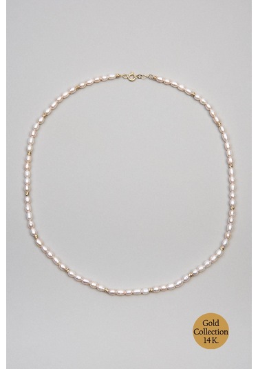 So Chic İnci Zarafeti 14 Ayar Altın Kolye