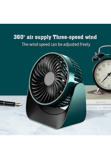 Lemestar Usb Şarjlı Taşınabilir Mini Fan - 3 Hız Ayarlı, Sessiz, 2000mah Pil, Ofis/yurt İçin